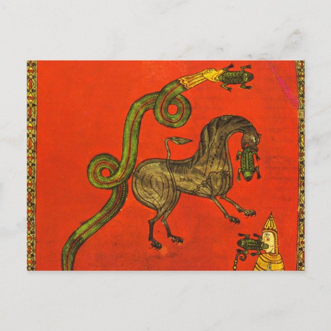 Cartão Postal Dragão medieval (Frente)