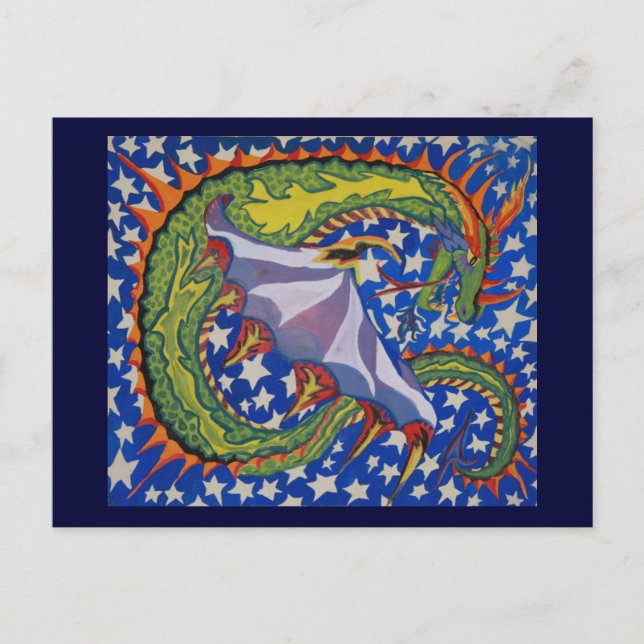Cartão Postal Dragão nas Estrelas (Frente)