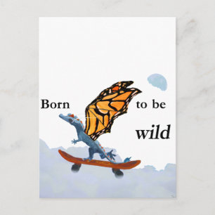 Cartão Postal Dragão no skate