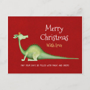 Cartão Postal Dragão Olhando Para Trás