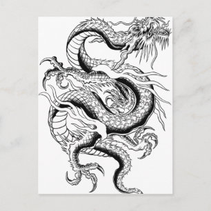 Cartão Postal Dragão Oriental