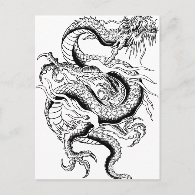 Cartão Postal Dragão Oriental (Frente)