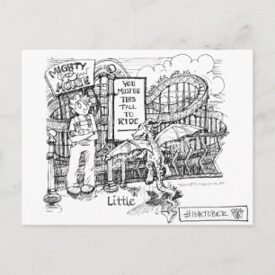 Cartão Postal Dragão pequeno no parque Theme