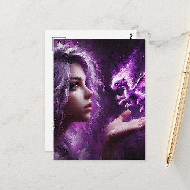 Cartão Postal Dragão Puro Bebê (Frente/Verso In Situ)