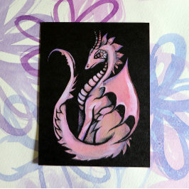 Cartão Postal Dragão Rosa                                       
