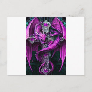 Cartão Postal Dragão Roxo