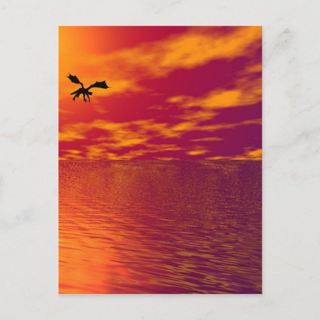 Cartão Postal Dragão Sunset (Frente)