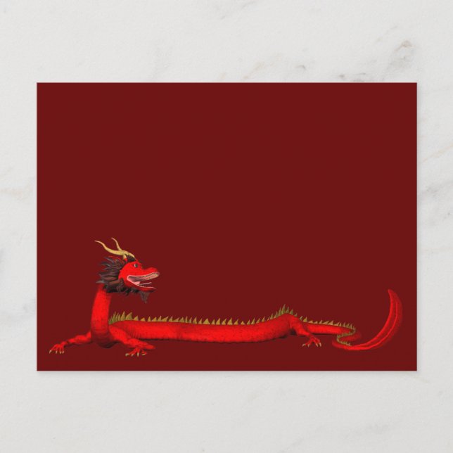 Cartão Postal Dragão Vermelho (Frente)