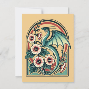 Cartão Postal Dragão Vintage