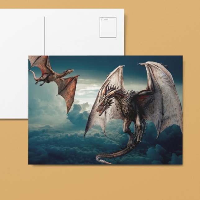 Cartão Postal Dragão Voador Wyvern (Criador carregado)