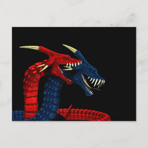 Cartão Postal Dragões apaixonados