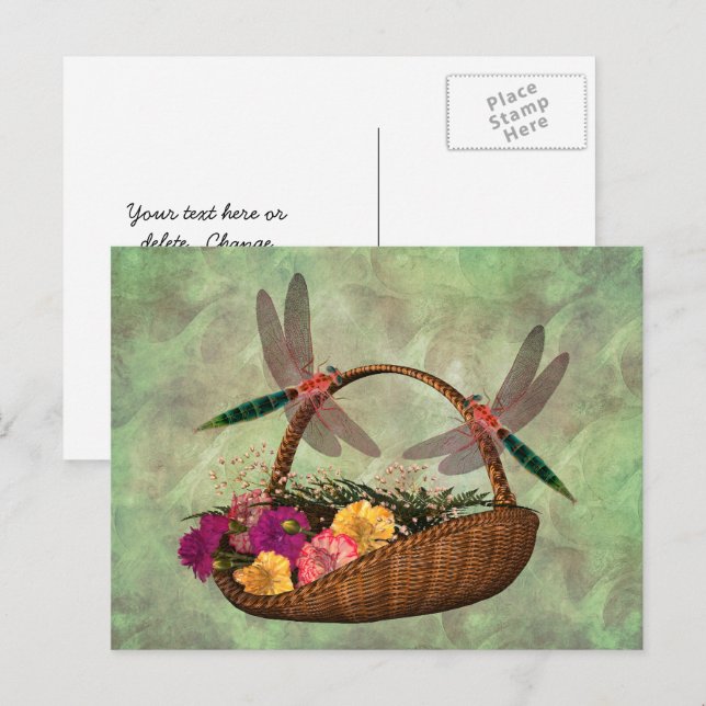 Cartão Postal Dragões No Soquete Da Flor (Frente/Verso)