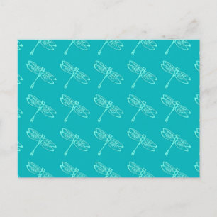 Cartão Postal Dragófilos, aqua pálido sobre turquesa