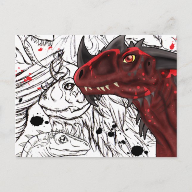 Cartão Postal Dragon Art (Frente)
