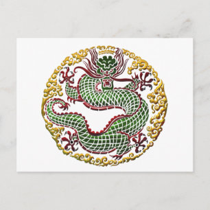 Cartão Postal Dragon Medallion
