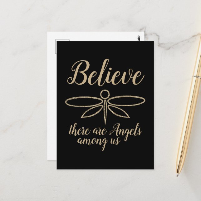 Cartão Postal Dragonfly Acredite (Frente/Verso In Situ)