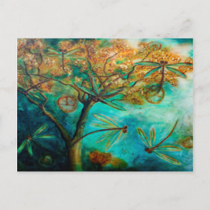 Cartão Postal Dragonfly Flirtation