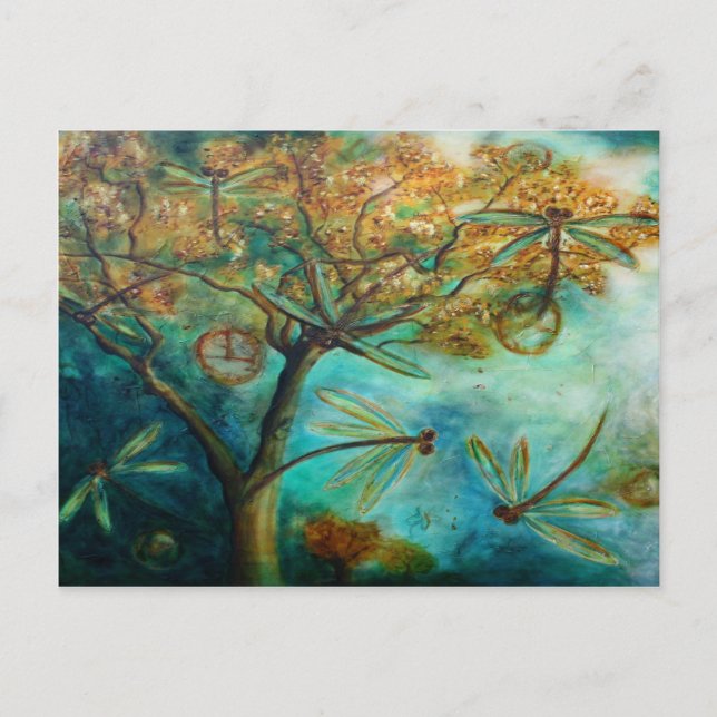 Cartão Postal Dragonfly Flirtation (Frente)