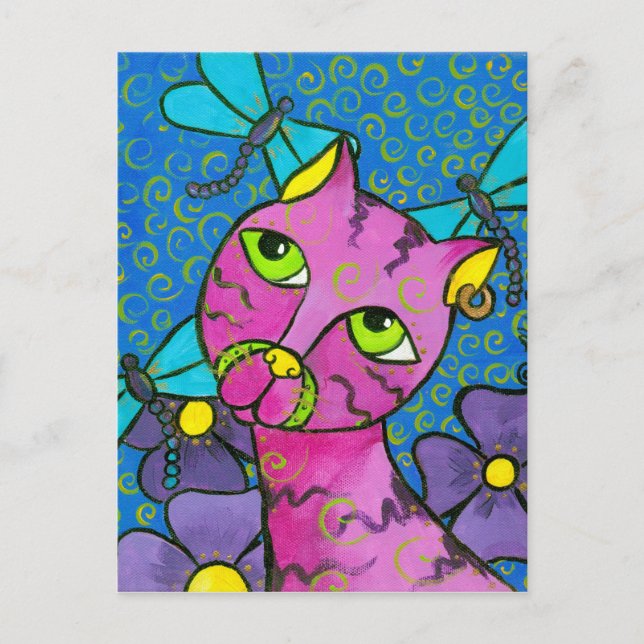 Cartão Postal DragonflyCat (Frente)