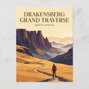 Cartão Postal Drakensberg Grande Travessia África do Sul