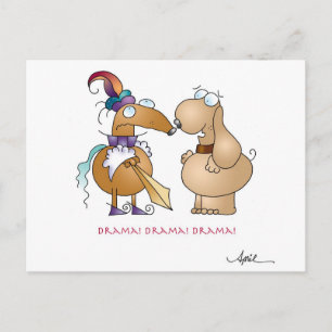 Cartão Postal DRAMA! DRAMA! DRAMA! Cartão-postal de desenho anim