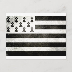 Cartão Postal Drapeau Bretagne Vintage