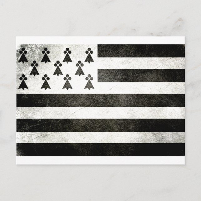 Cartão Postal Drapeau Bretagne Vintage (Frente)