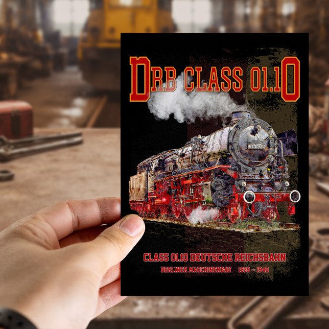 Cartão Postal DRB Class 01.10 Steam Train. Deutsche Reichsbahn (DRB Class 01.10 Steam Train. Deutsche Reichsbahn. Postcard)