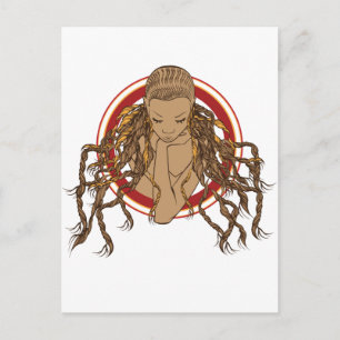 Cartão Postal Dreadlock Girl