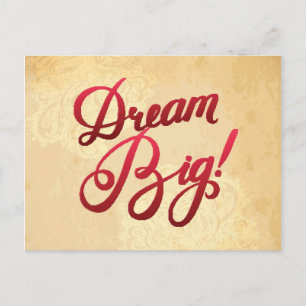 Cartão Postal Dream Big Red