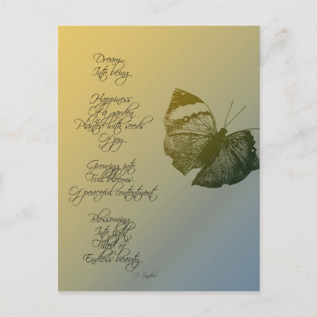 Cartão Postal Dream Poem (Frente)