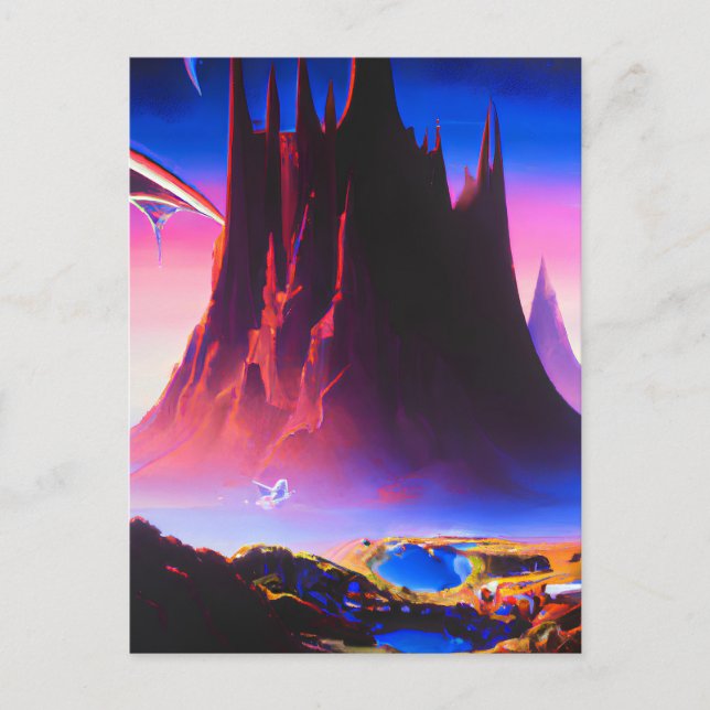 Cartão Postal Dream World Oil Painting (Frente)