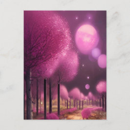 Cartão Postal Dreamy Pink Nightscape