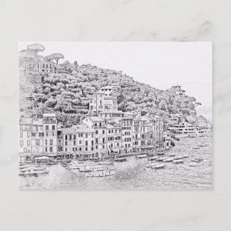 Cartão Postal Dreamy Romantic Portofino, Itália Cartão-postal