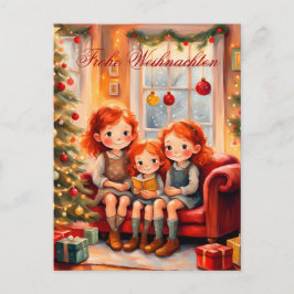 Cartão Postal Drei Schwestern freuen sich über ihr neues Buch