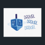 Cartão Postal Dreidel Dreidel<br><div class="desc">Celebre Hanukkah com este Dreidel girando.</div>