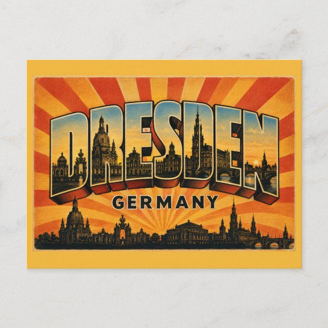 Cartão Postal Dresden Alemanha Frauenkirche (Frente)