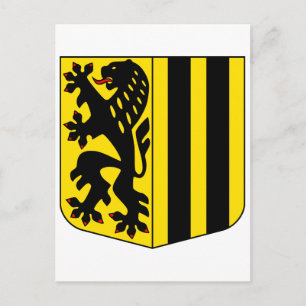 Cartão Postal Dresden Casaco Arms oficial na Alemanha Símbolo d