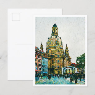 Cartão Postal Dresden Germany BeauBeauBeauily Oil Paint Landscap