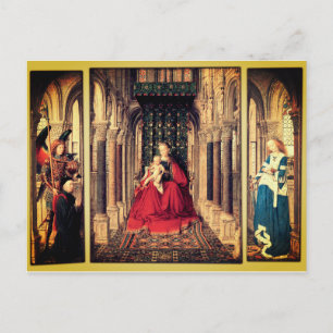 Cartão Postal Dresden Triptych (por Jan van Eyck, 1437)