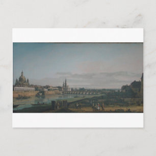 Cartão Postal Dresden visto do banco direito do Elba