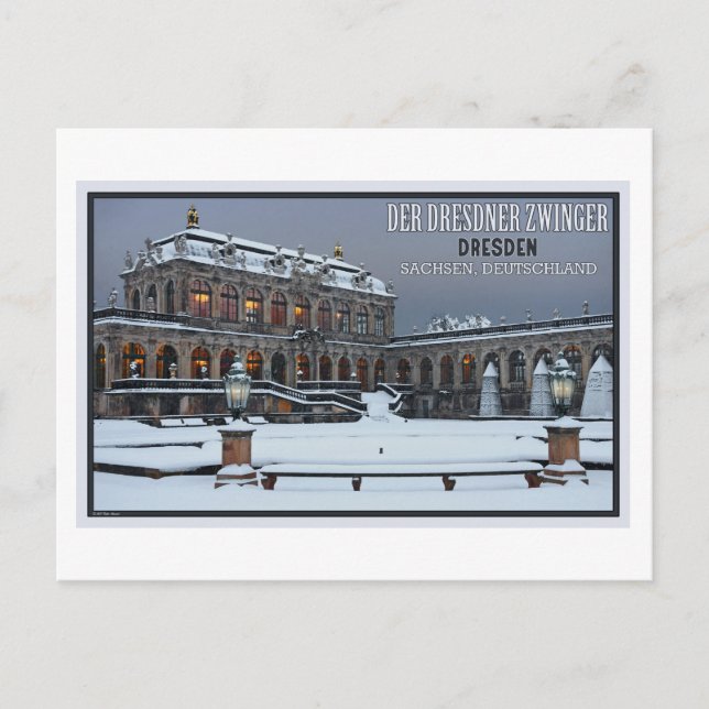 Cartão Postal Dresden - Zwinger Palace Winter LS (Frente)