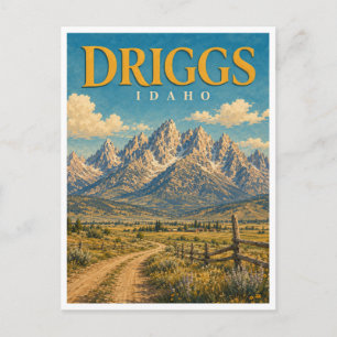 Cartão Postal Driggs Idaho Teton Range GeoSaga