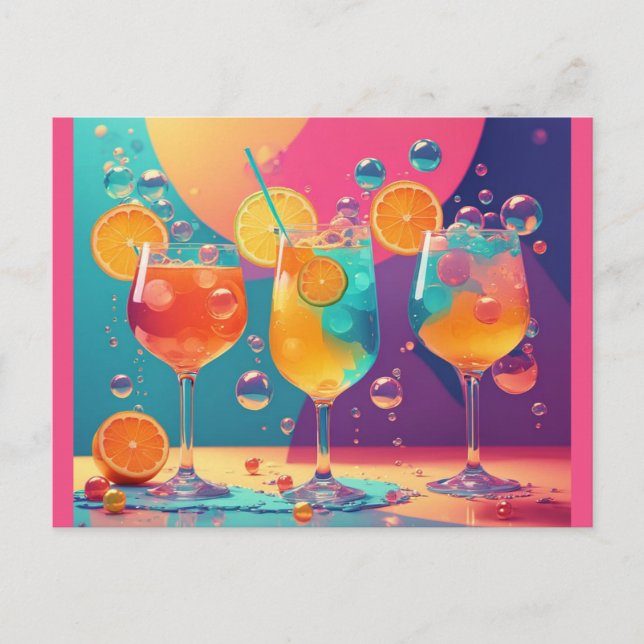 Cartão Postal Drinks (Frente)