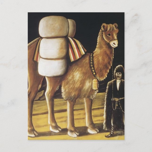 Cartão Postal Driver de Tatar Camel por Niko Pirosmani (Frente)
