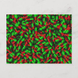Cartão Postal drogas de pílulas verdes vermelhas