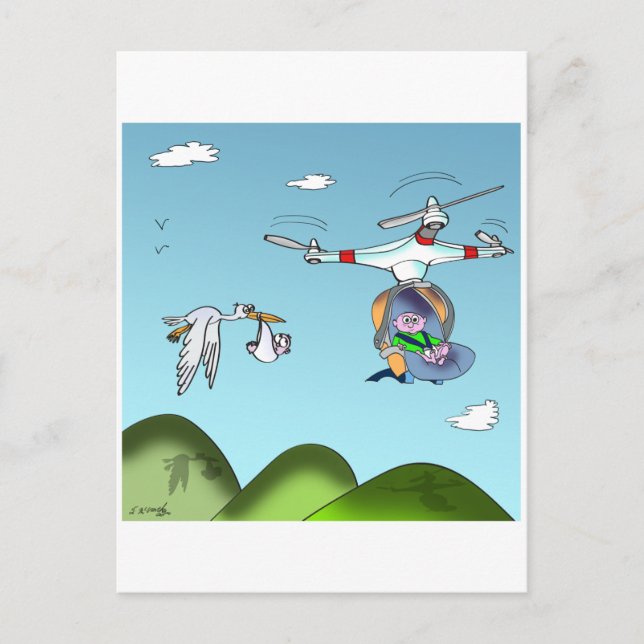 Cartão Postal Drone Desenho Animado 9482 (Frente)