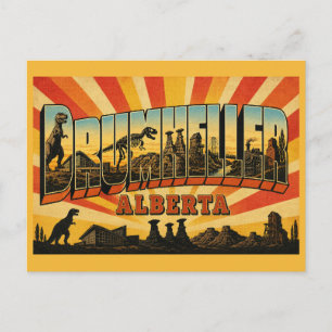 Cartão Postal Drumheller Alberta Capital dos Dinossauros