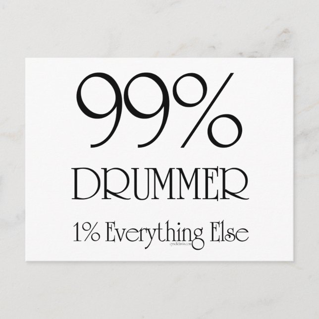 Cartão Postal Drummer 99% (Frente)