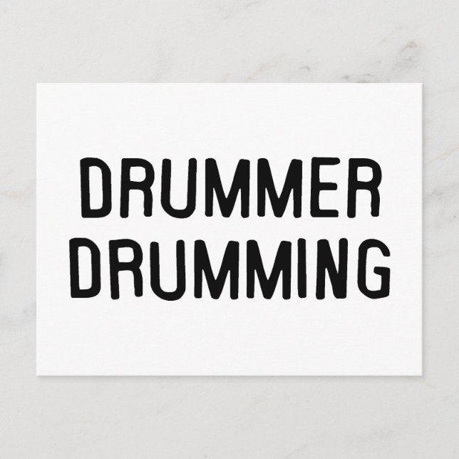 Cartão Postal Drummer Drumming (Frente)
